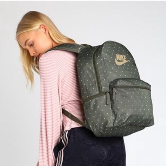 Nike Heritage Backpack Olive Polka Dot